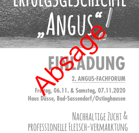 Absage Angus-Fachforum